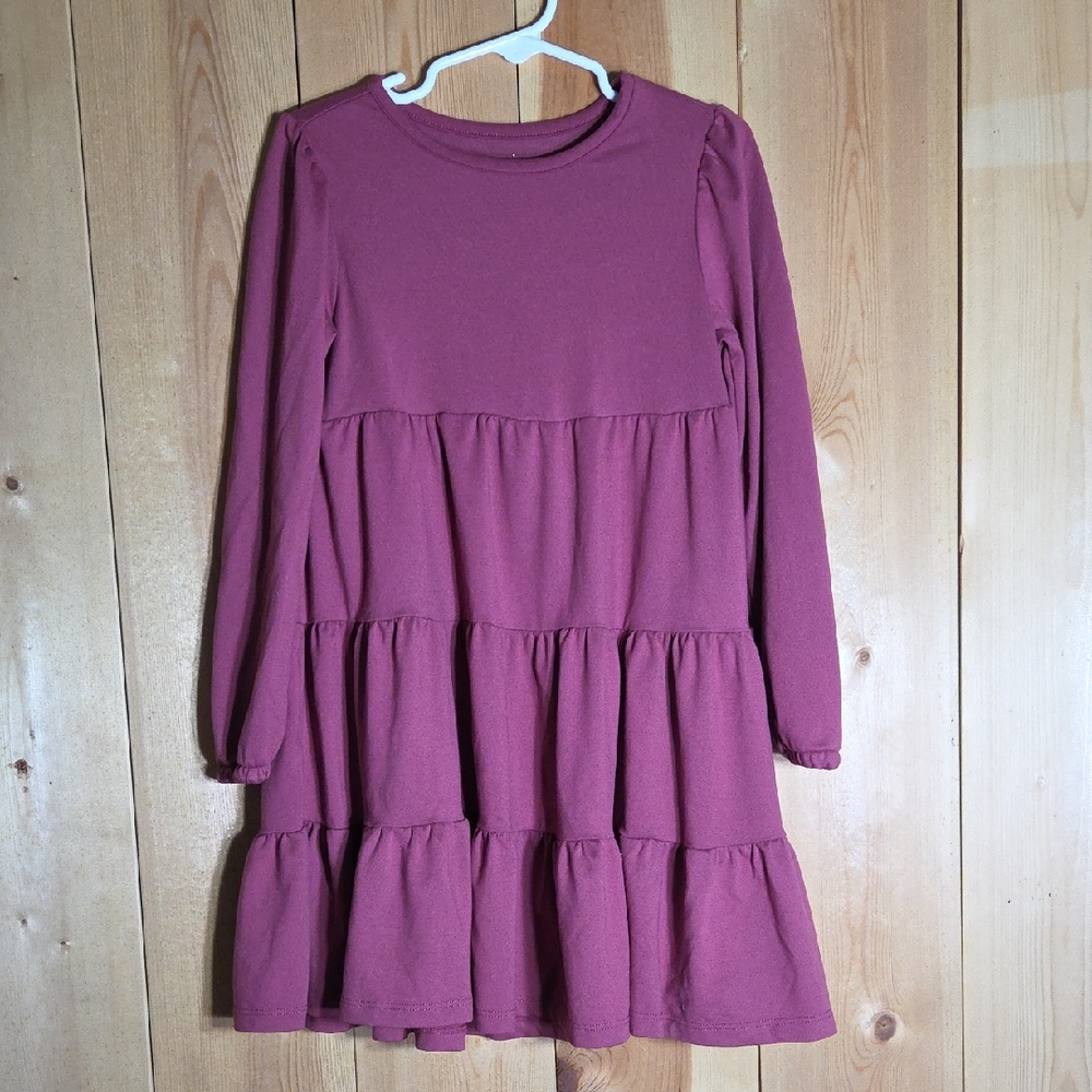 Copper Key Berry Tiered Kids Dress